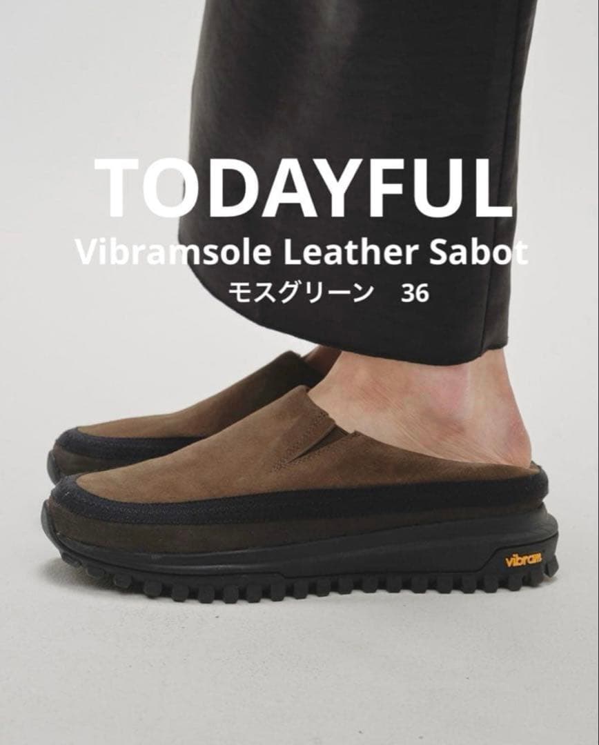 【TODAYFUL】Vibramsole Leather Sabot 36