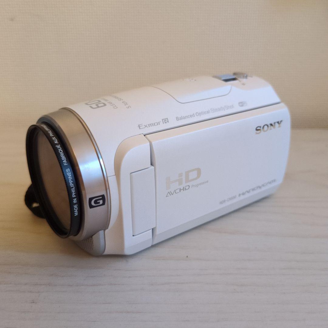 【美品】SONY HDR-CX680 ハンディカム ビデオカメラ ホワイト