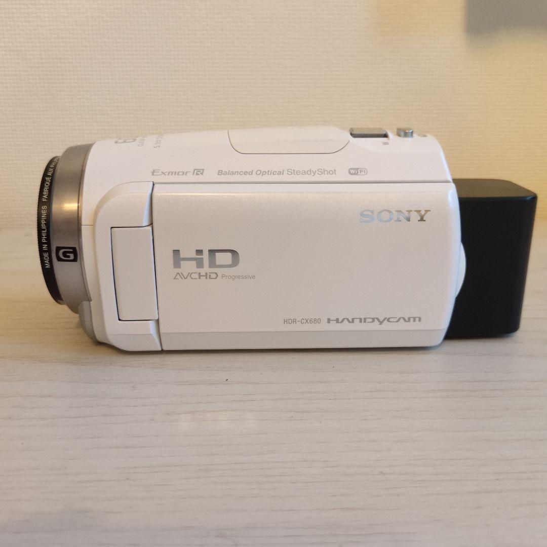 【美品】SONY HDR-CX680 ハンディカム ビデオカメラ ホワイト