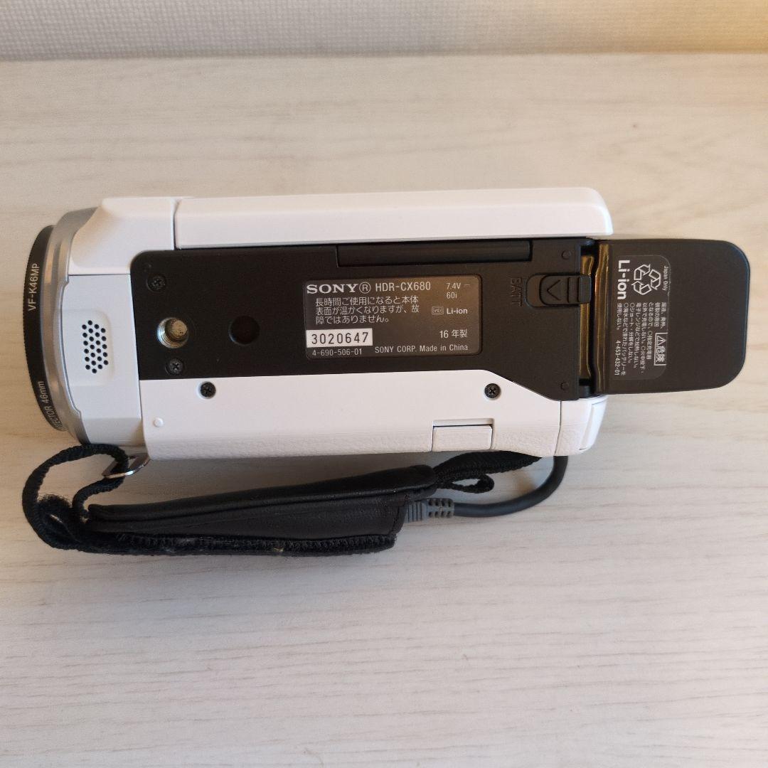 【美品】SONY HDR-CX680 ハンディカム ビデオカメラ ホワイト