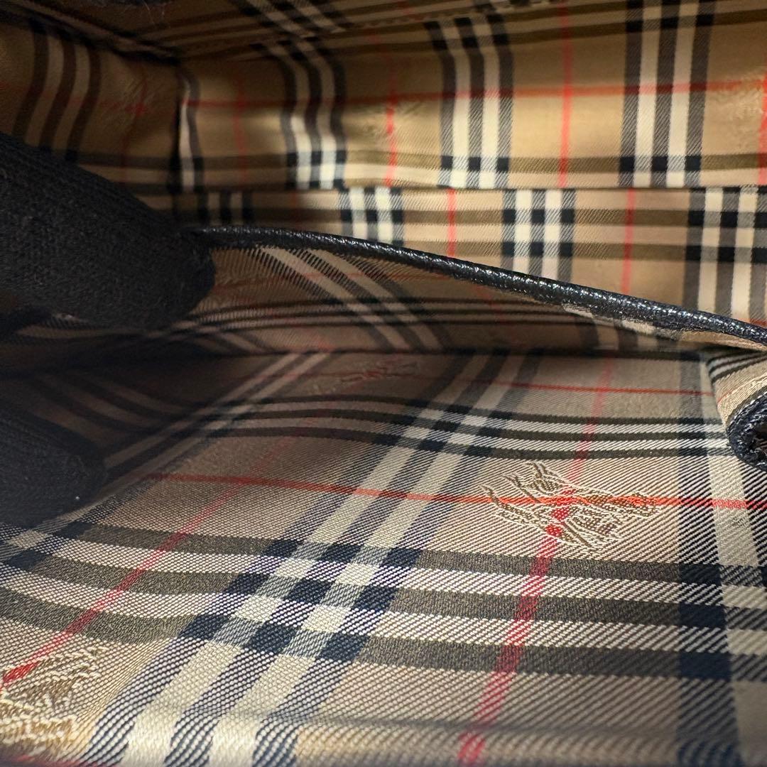 バーバリー　トップハンドル ブラック　ショルダーバッグ　vintage bag.