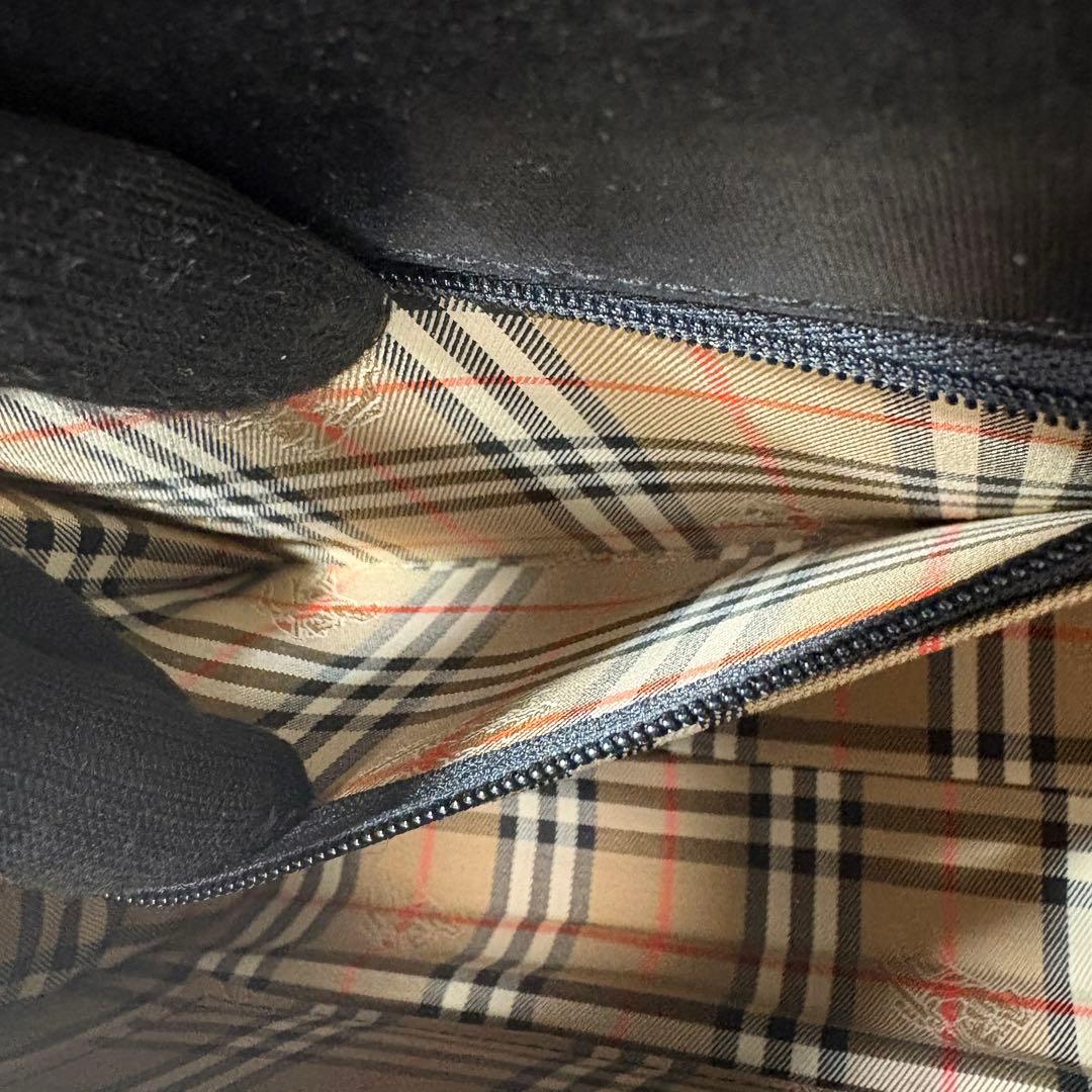 バーバリー　トップハンドル ブラック　ショルダーバッグ　vintage bag.