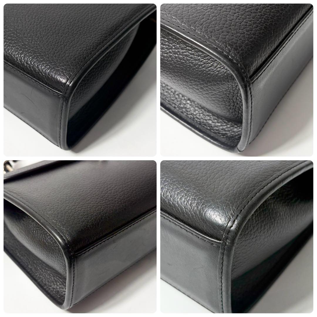 バーバリー　トップハンドル ブラック　ショルダーバッグ　vintage bag.