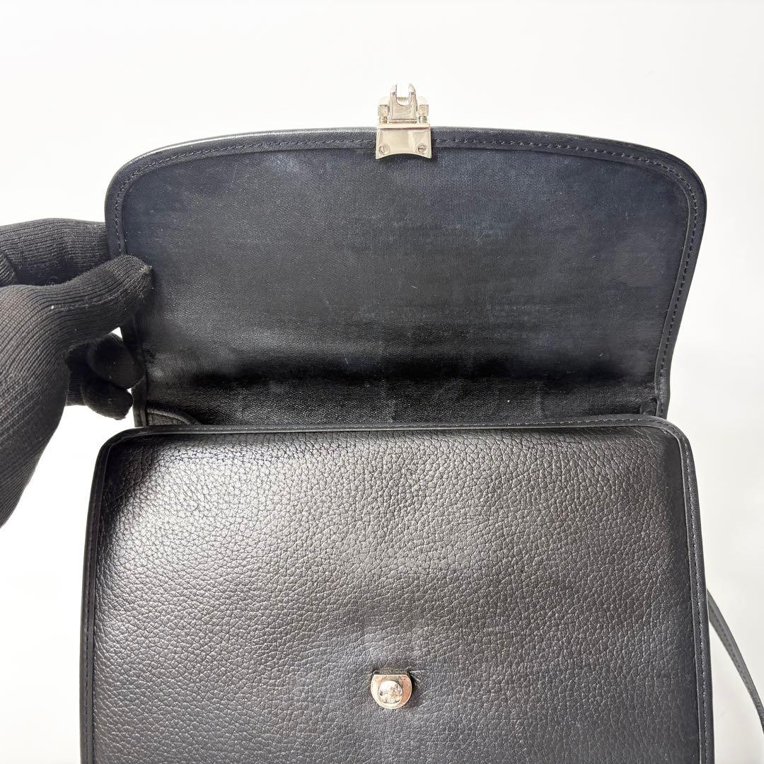 バーバリー　トップハンドル ブラック　ショルダーバッグ　vintage bag.