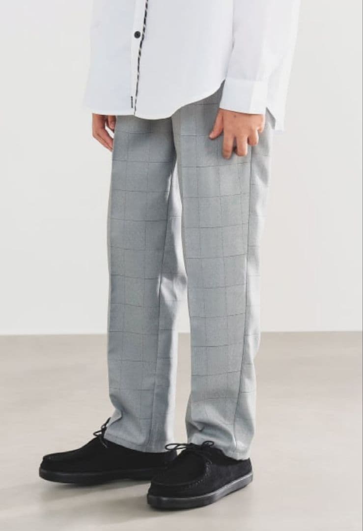 miel_cherin　グレー フォーマルスーツ ノーカラーシャツ　150