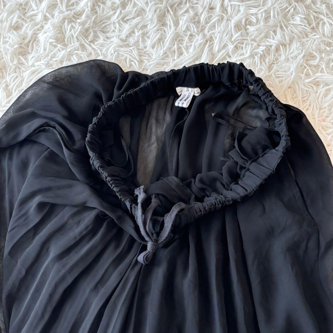 希少✨ コムデギャルソン アシンメトリー 変形 シアー パンツ S ブラック