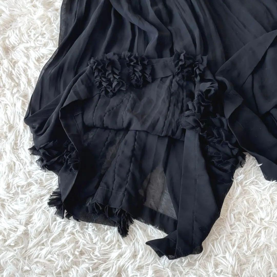 希少✨ コムデギャルソン アシンメトリー 変形 シアー パンツ S ブラック