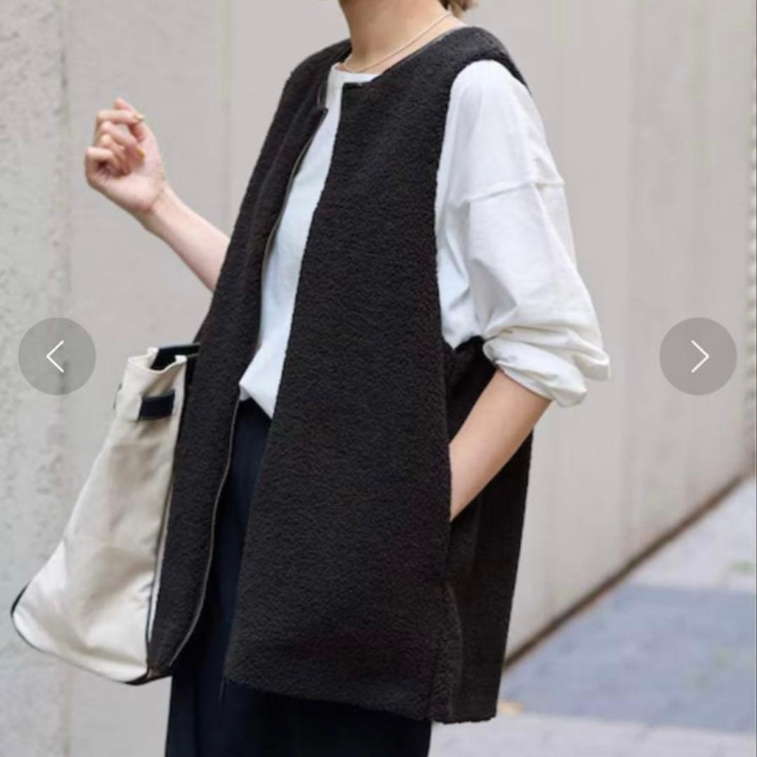 23AW FRAMeWORK フレームワーク　ボアベスト ブラック