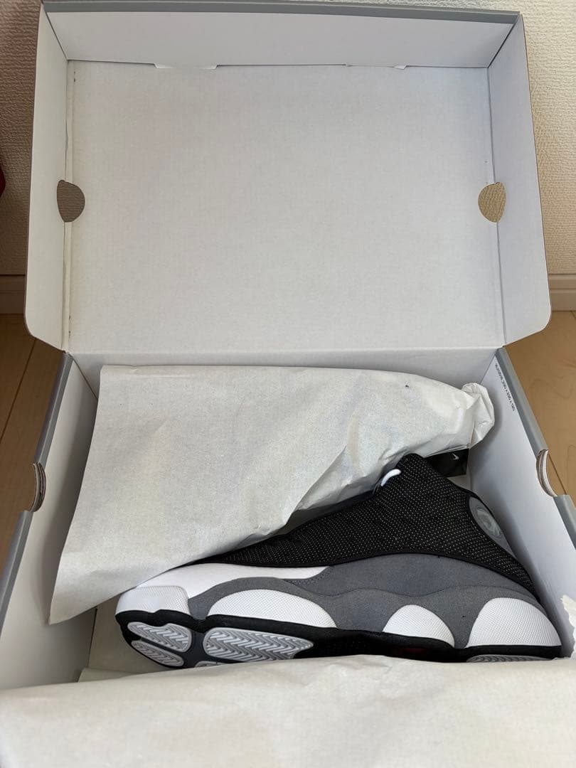 エアジョーダン13 ホワイト/ブラック/グレー