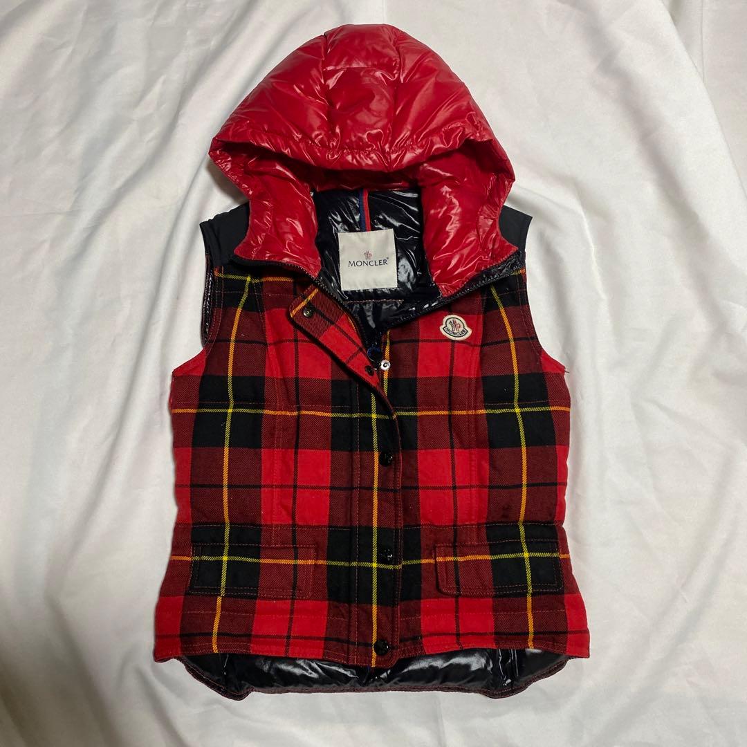 モンクレール　チェックベスト　サイズ１