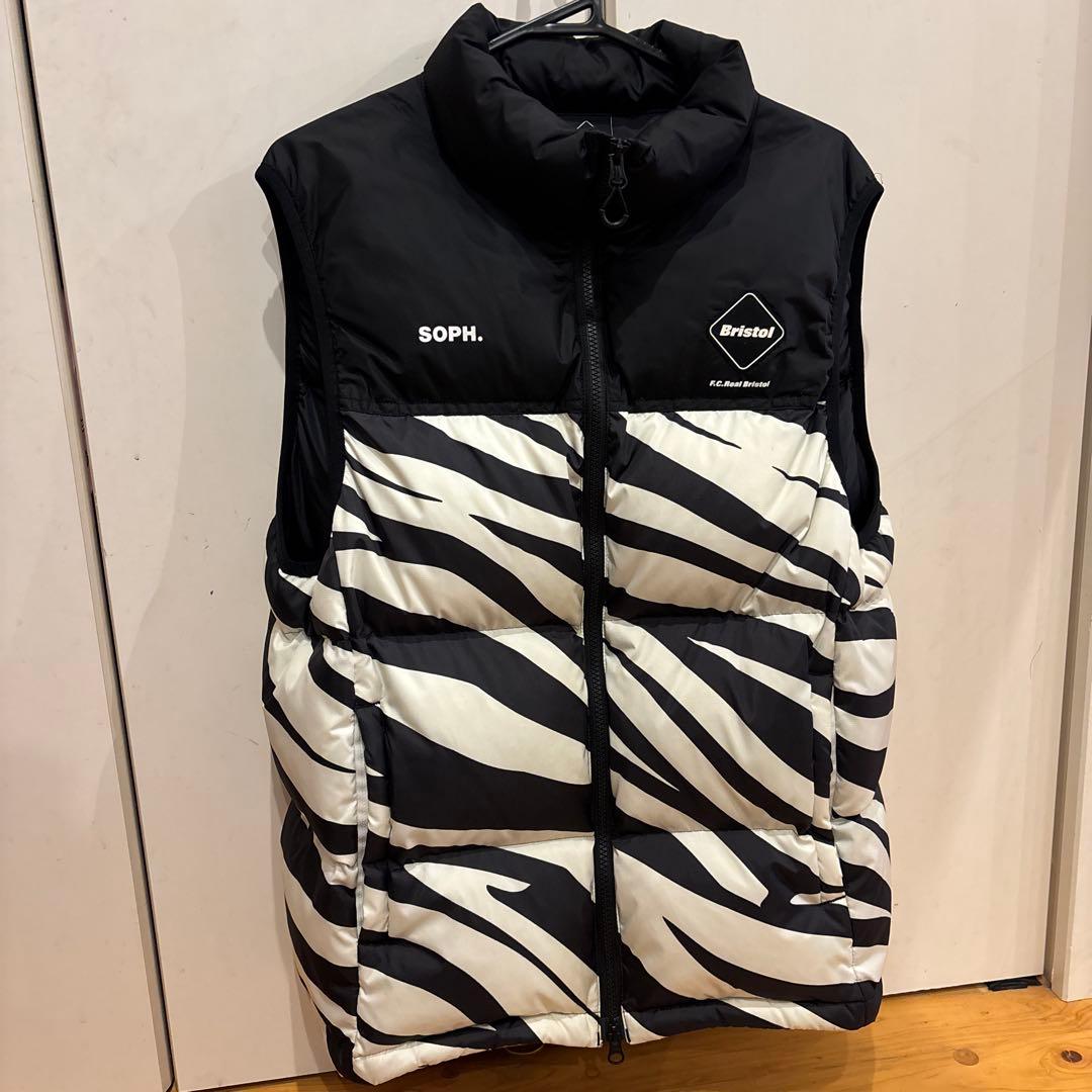 Bristol ゼブラ柄 ダウンベスト Lサイズ　fcrb