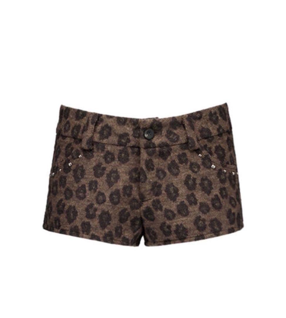 setupexe レオパード ショートパンツ ヒョウ柄 ブラウン M 2size