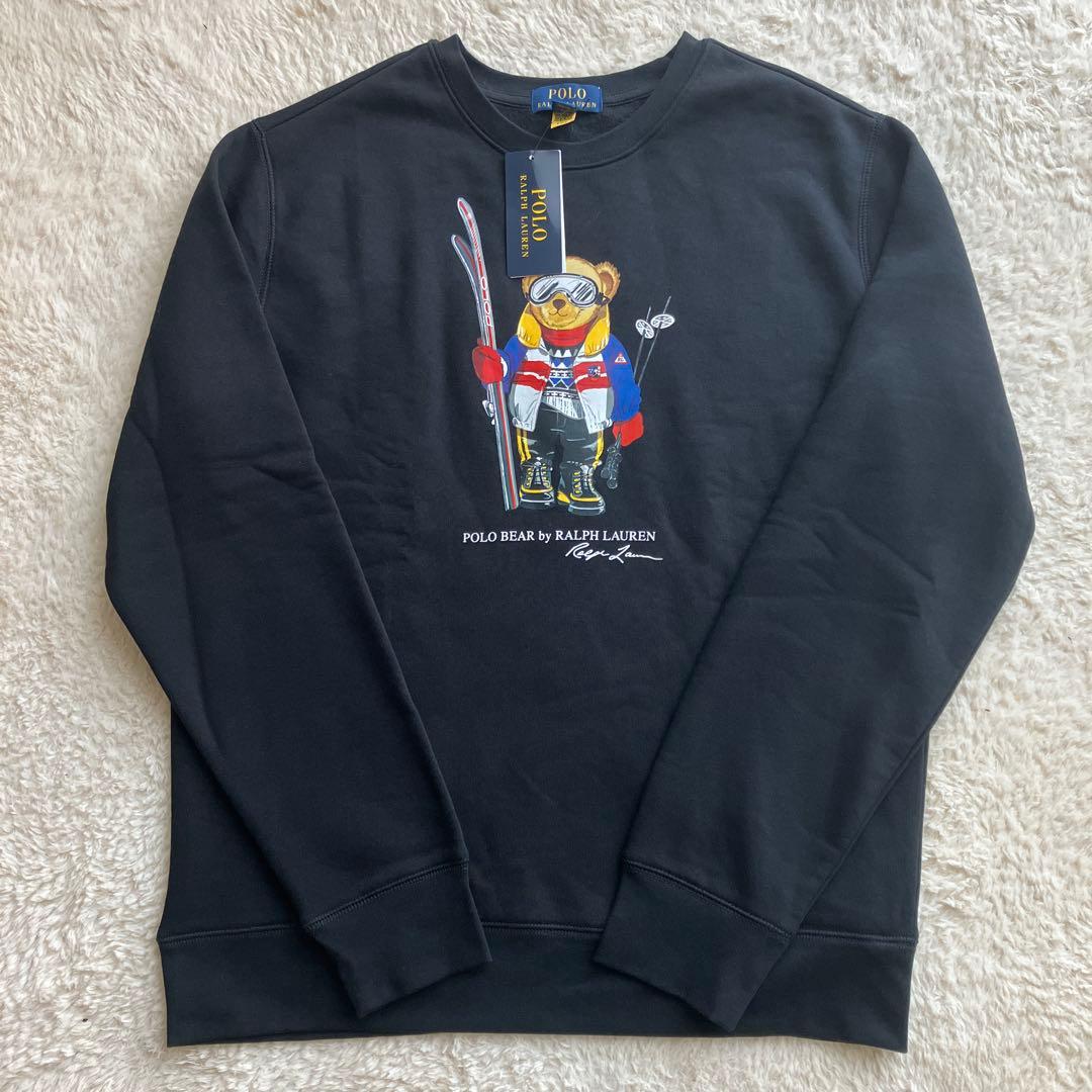 新品 ラルフローレン ポロベア キッズ トレーナー 裏起毛 Xl 170 黒