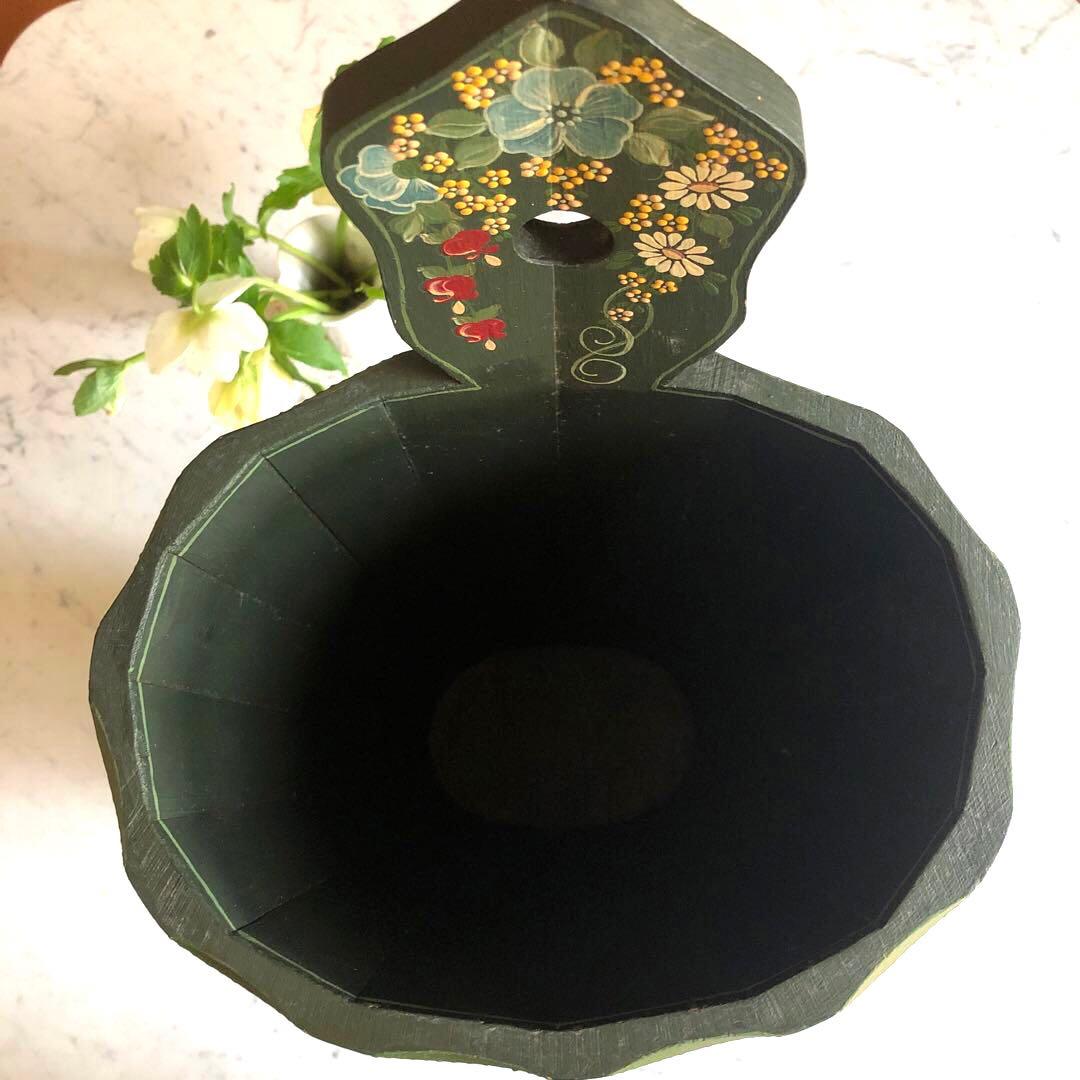 トールペイント　傘立て　ヴィンテージ