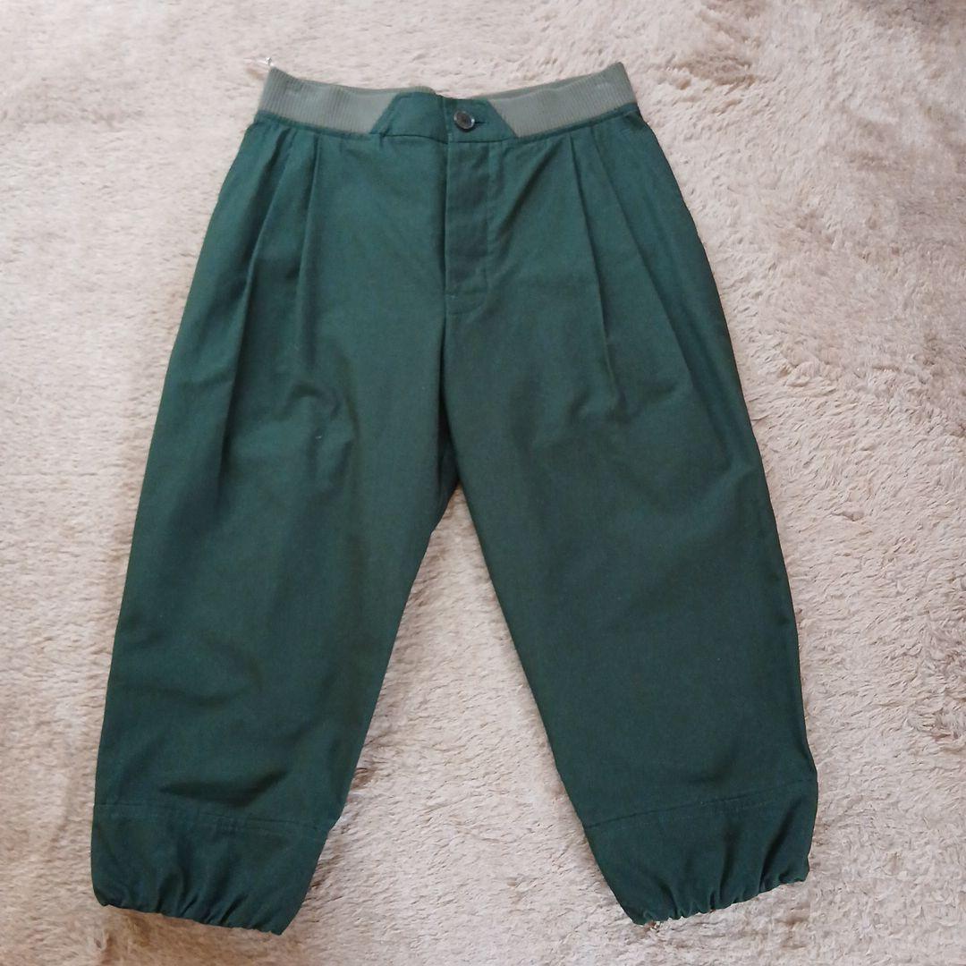 ミナペルホネン ノルミッコ ダークグリーン カーゴパンツ ウエストゴム 38