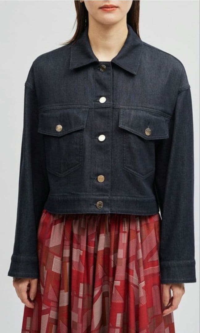 ロペ ROPE シルク混リアクティブデニムGジャン 洗濯機で洗える