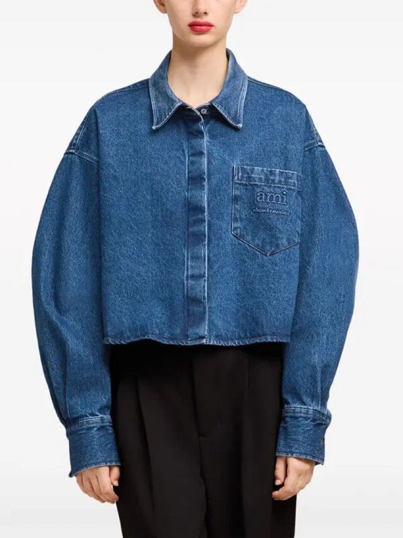 【kei】AMI Paris クロップドデニムシャツ Mサイズ