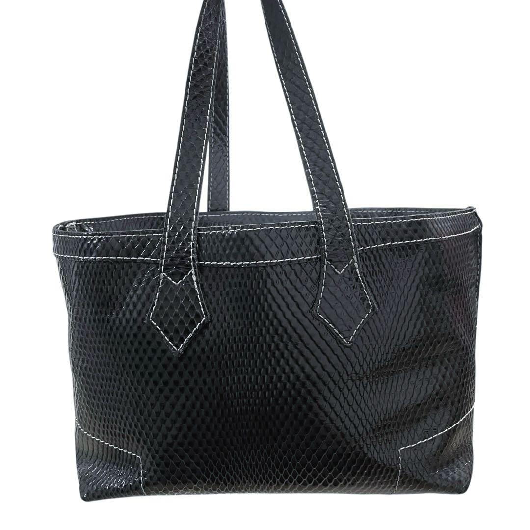 Vivienne Westwood エナメル 型押し　オーブ付き　ハンドバッグ