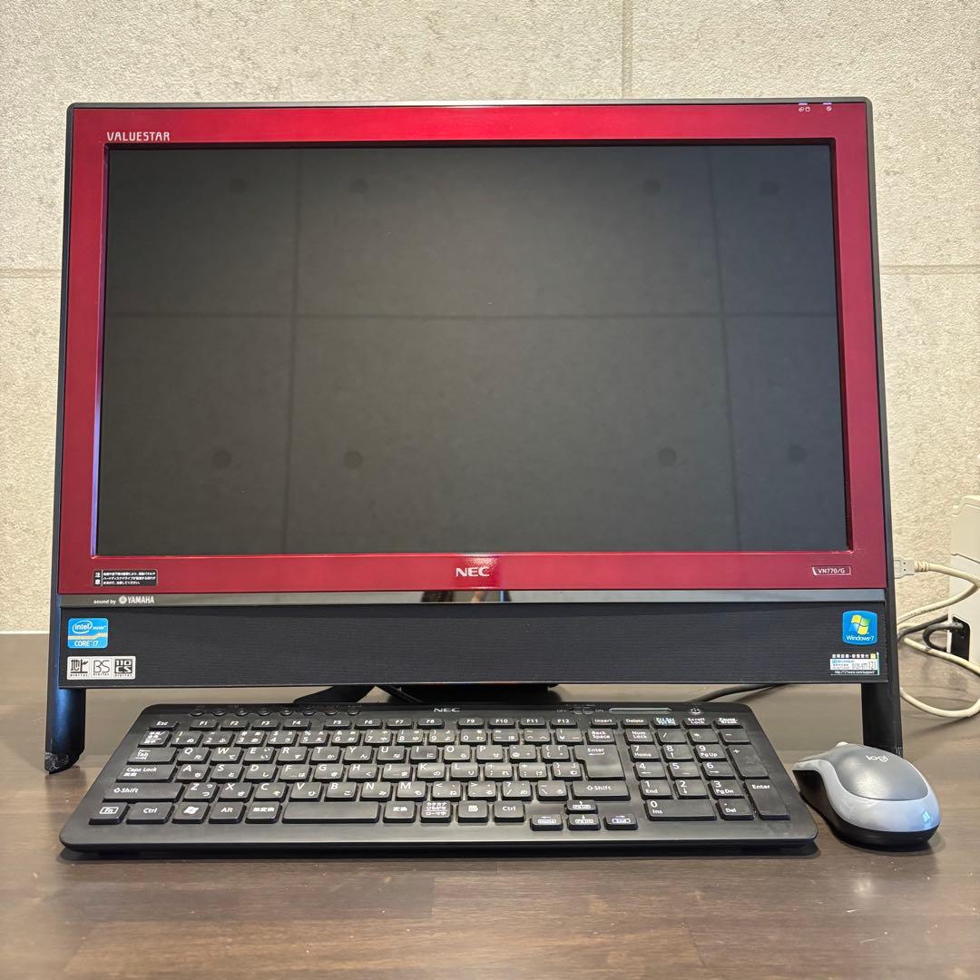 【美品】 一体型パソコン NEC VALUESTAR VN770/GS6R 中古