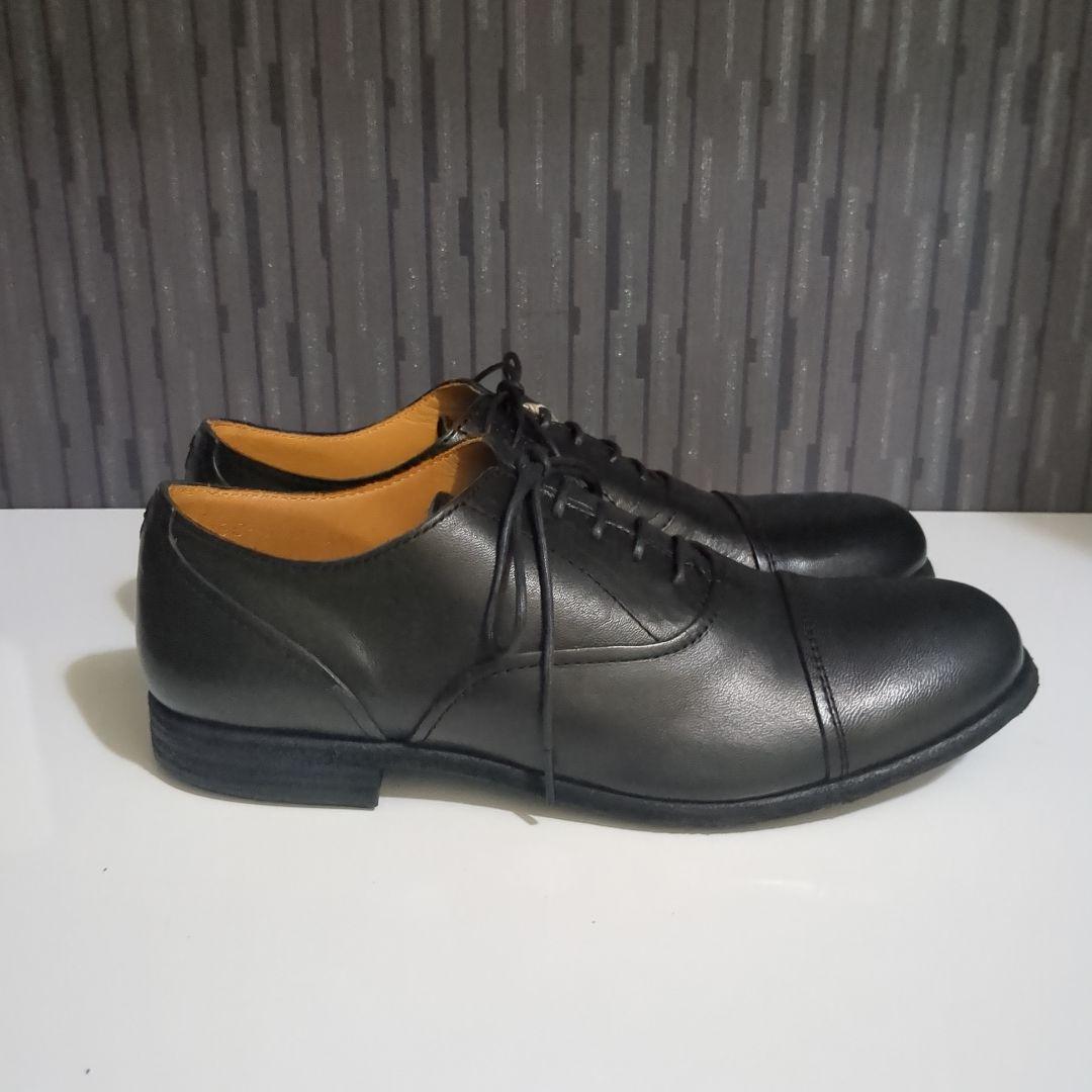 スペース クラフト sc112ブラック ホースヌメ革レースアップシューズ