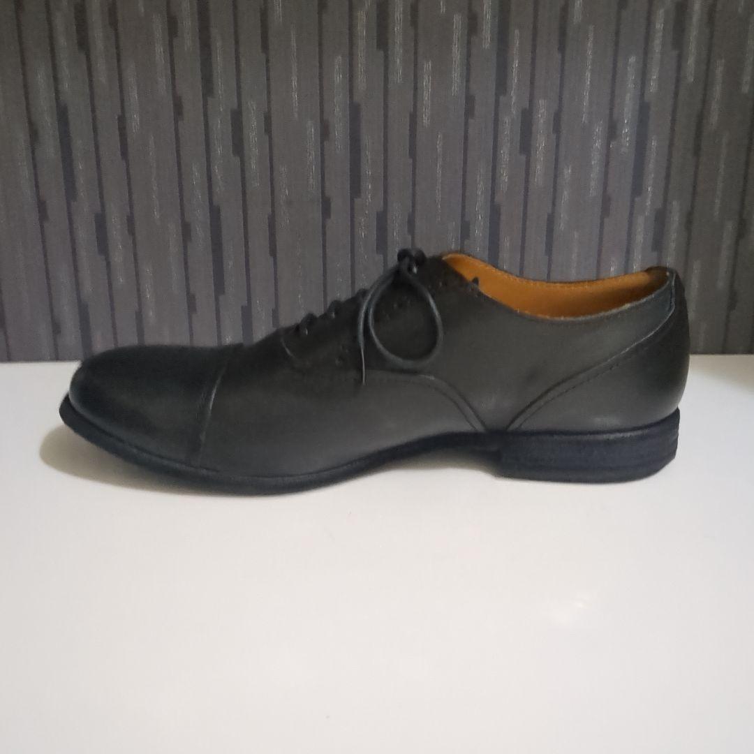 スペース クラフト sc112ブラック ホースヌメ革レースアップシューズ