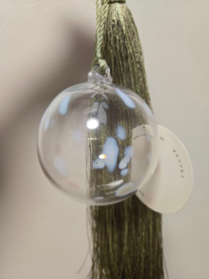 オカベマキコ ガラスのオーナメント ドット模様 飾り 新品 未使用