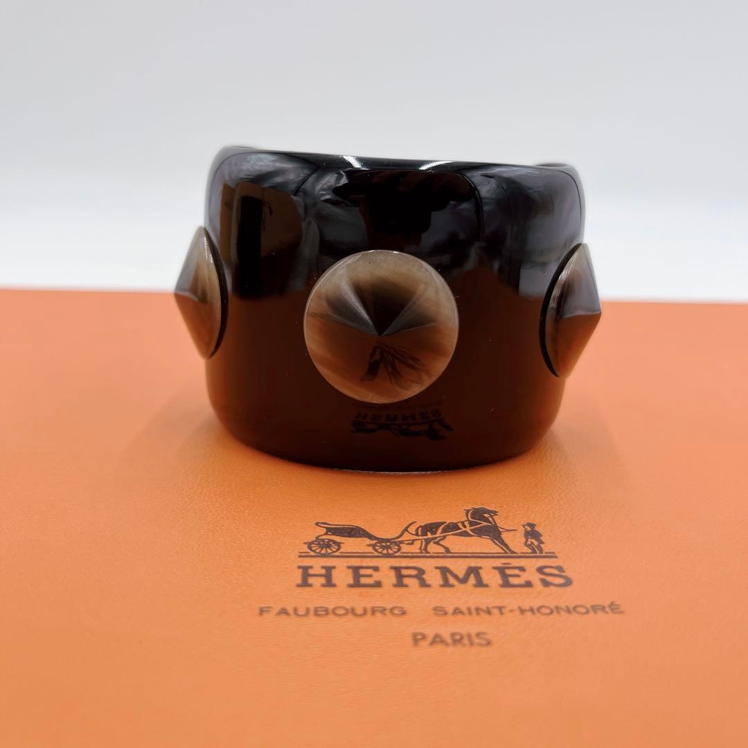 【未使用級極稀少】HERMES バッファローホーン バングル アヴァ HAVA