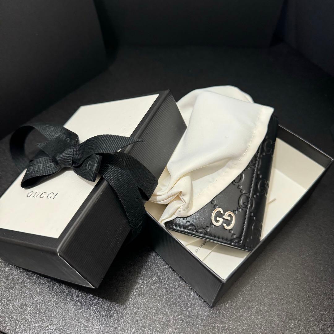 『箱,付属品完備』 GUCCI キーケース レザー GGライン 6連リング