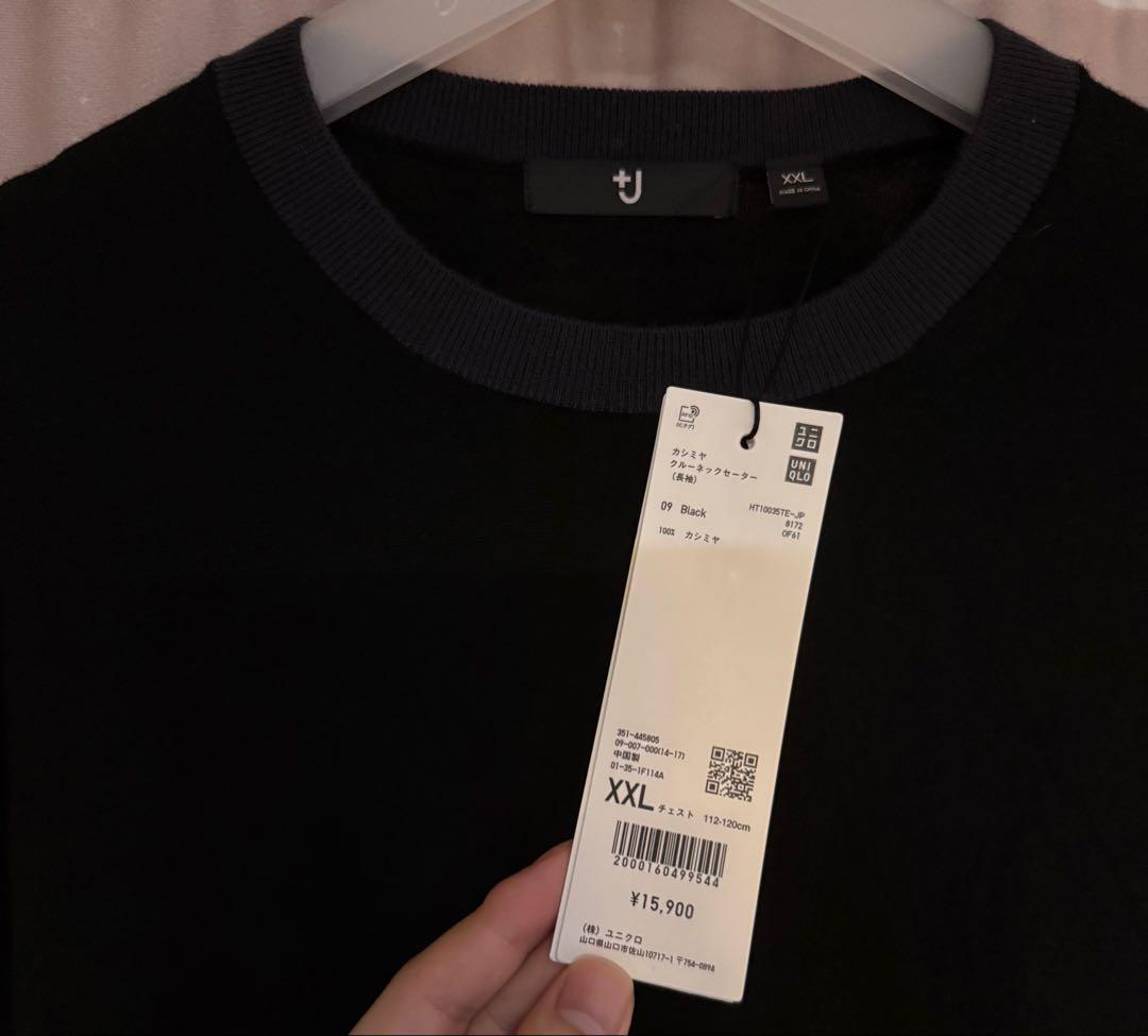 新品未使用 ユニクロ +J アシンメトリー カシミヤ100% クルーネックニット