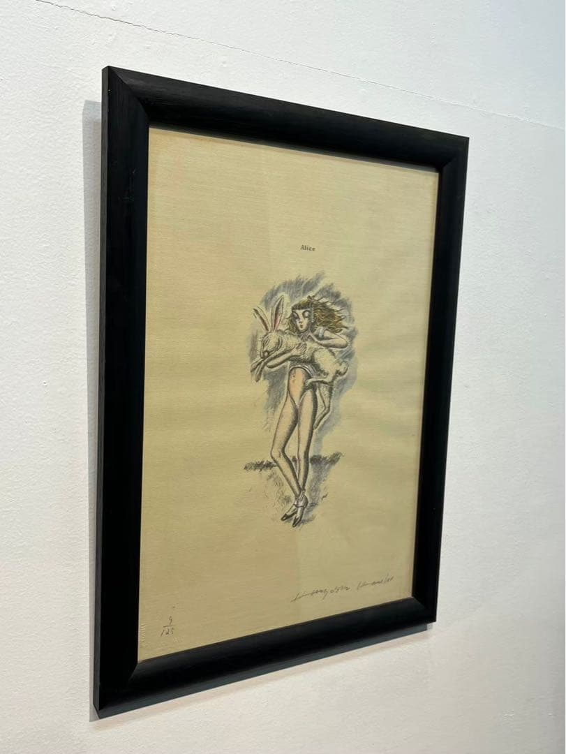 金子國義 リトグラフ 手彩色17/35 額装済