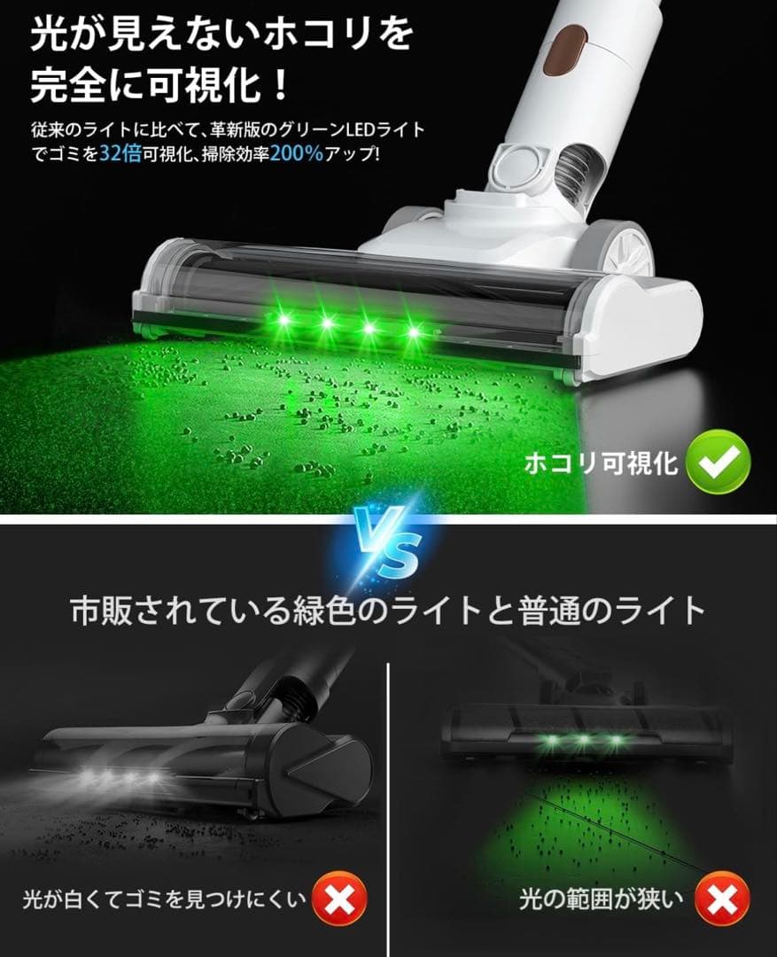 新品未使用 コードレス掃除機 サイクロン 軽量 強力吸引 スティッククリーナー