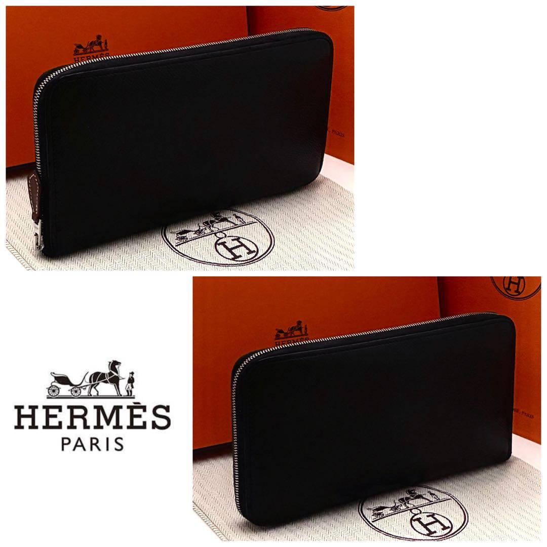 大特価✨赤字の為値下げ不可❣️HERMES長財布★アザップロング★シルク★ブラック