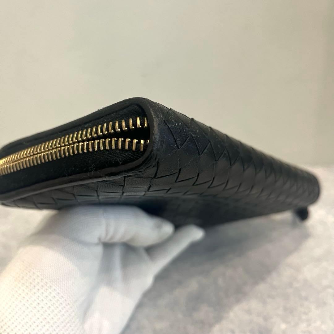 BottegaVeneta ボッテガヴェネタ　長財布　ブラック　イントレチャート