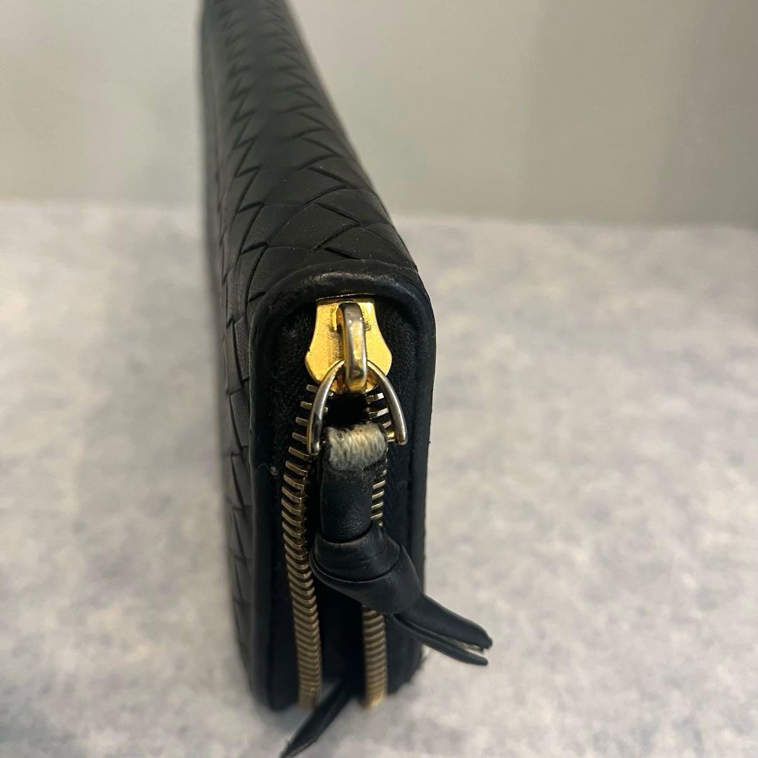 BottegaVeneta ボッテガヴェネタ　長財布　ブラック　イントレチャート