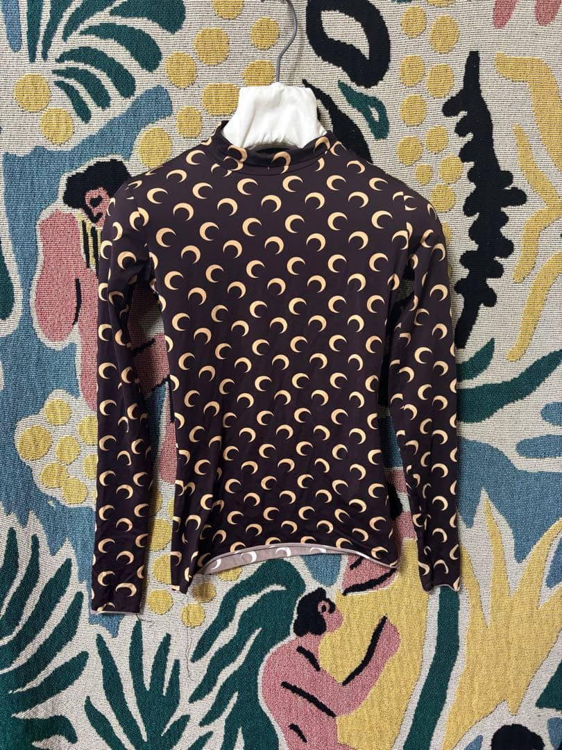 マリーンセル スキントップス ブラウン&ベージュ サイズS