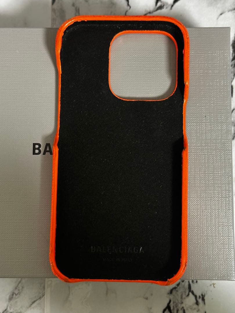 BALENCIAGA オレンジ iPhone14プロスマホケース