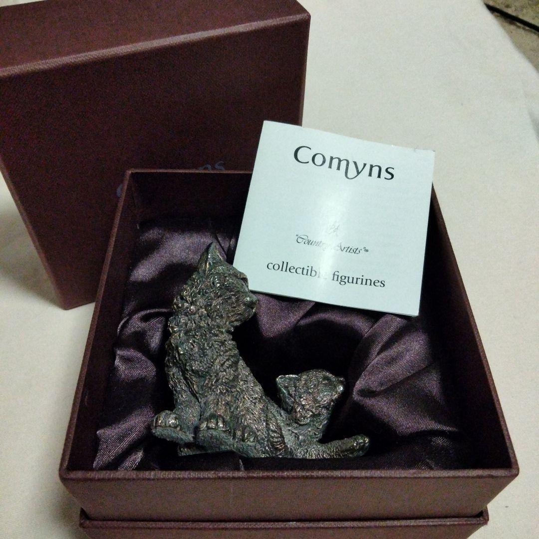 特別価格!Comyns ピューター猫の置物 マレーシア製(2体合わせ)