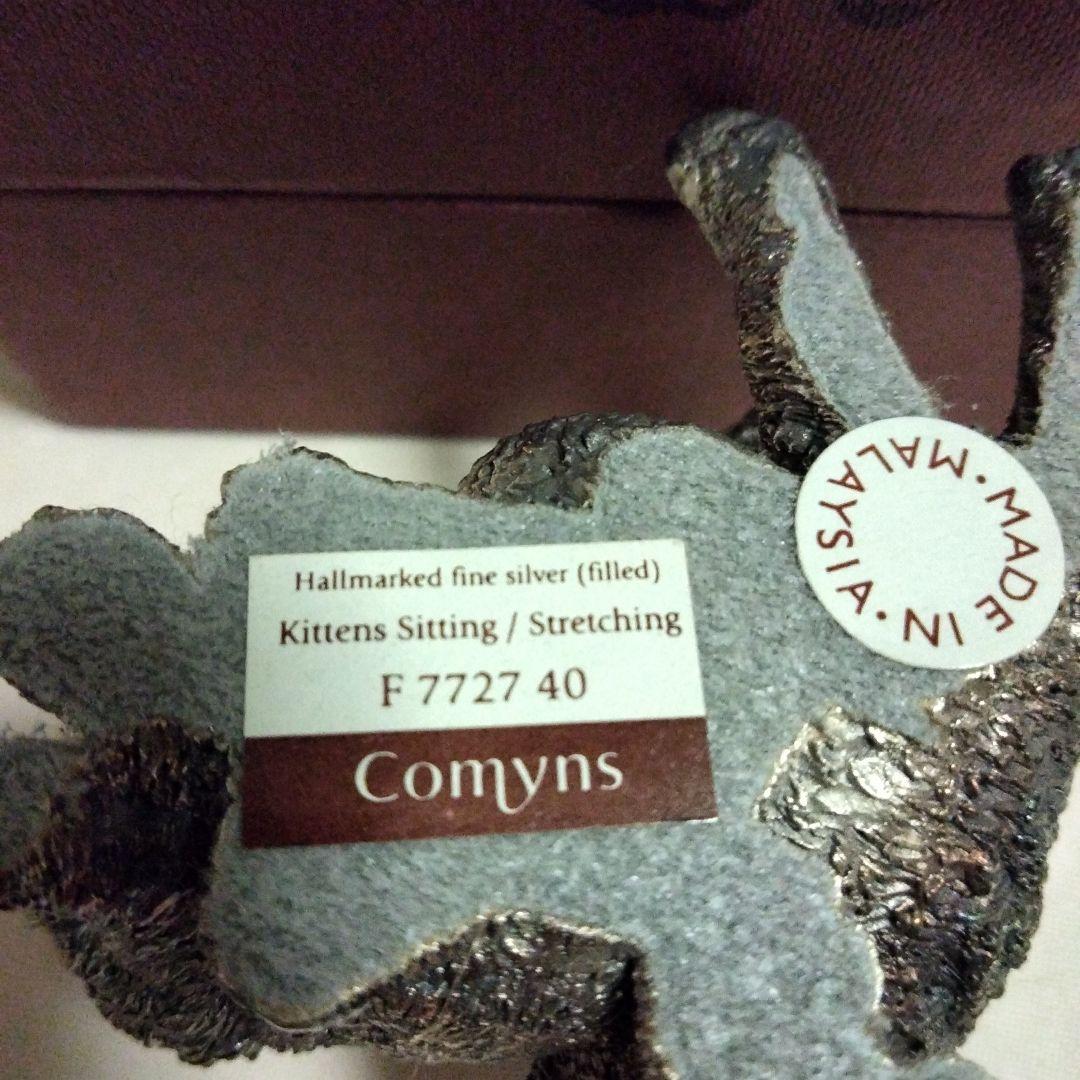 特別価格!Comyns ピューター猫の置物 マレーシア製(2体合わせ)