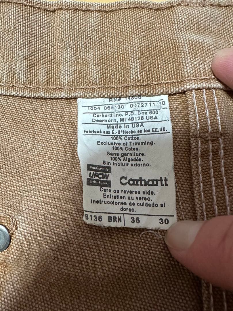 Carhartt/ダブルニー/ペインター/B136/USA製/W36×L30