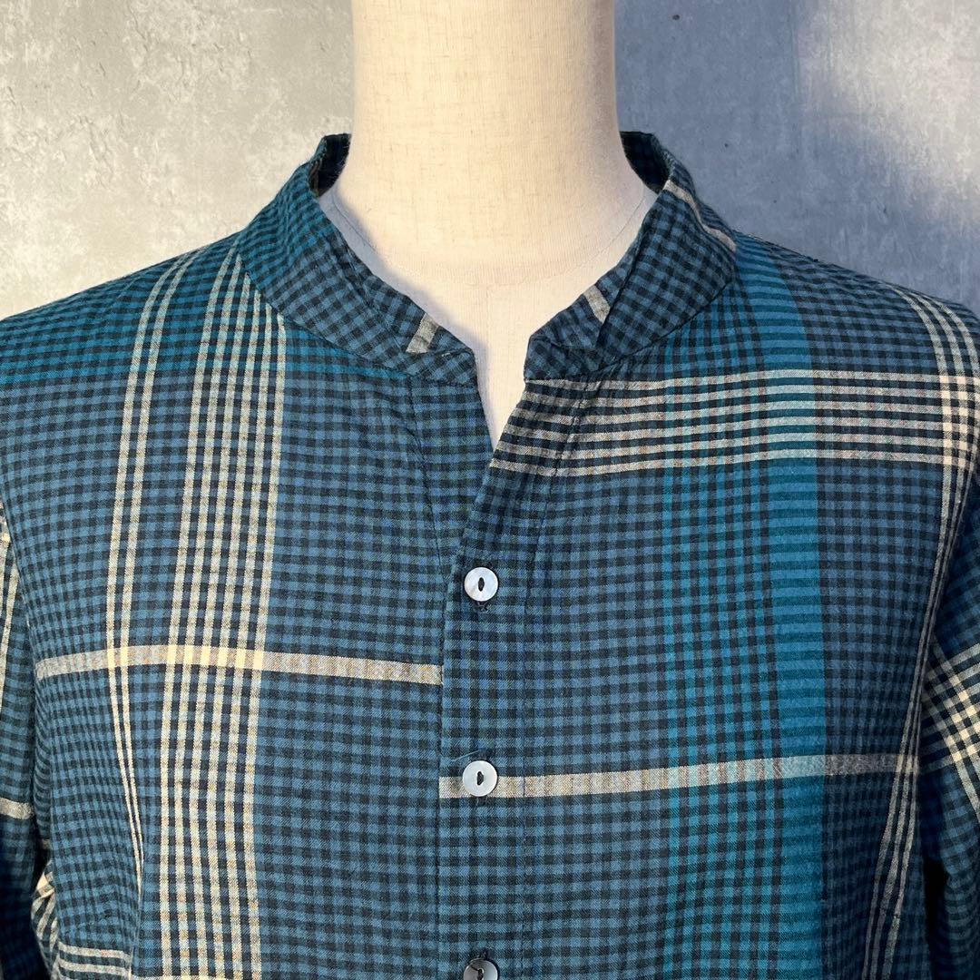 パラスパレス 好配色チェック柄 バンドカラーシャツ 2025SS 近年モデル