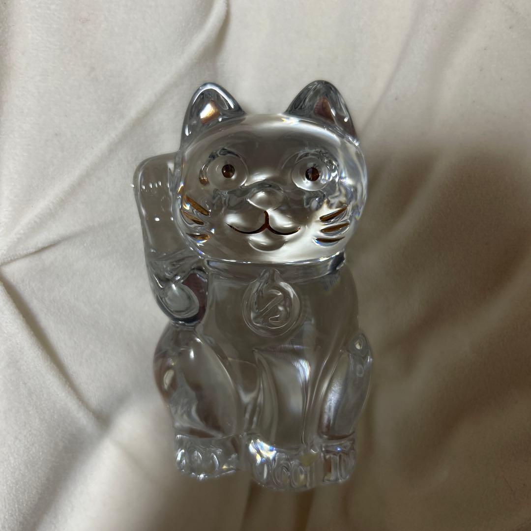 a*o様 バカラ クリスタル 招き猫 置物