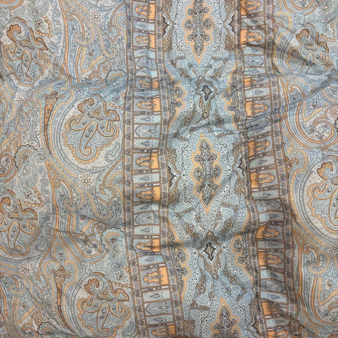 【日本製】羽毛布団　シングル　ホワイトグース93% ペイズリー柄　SL