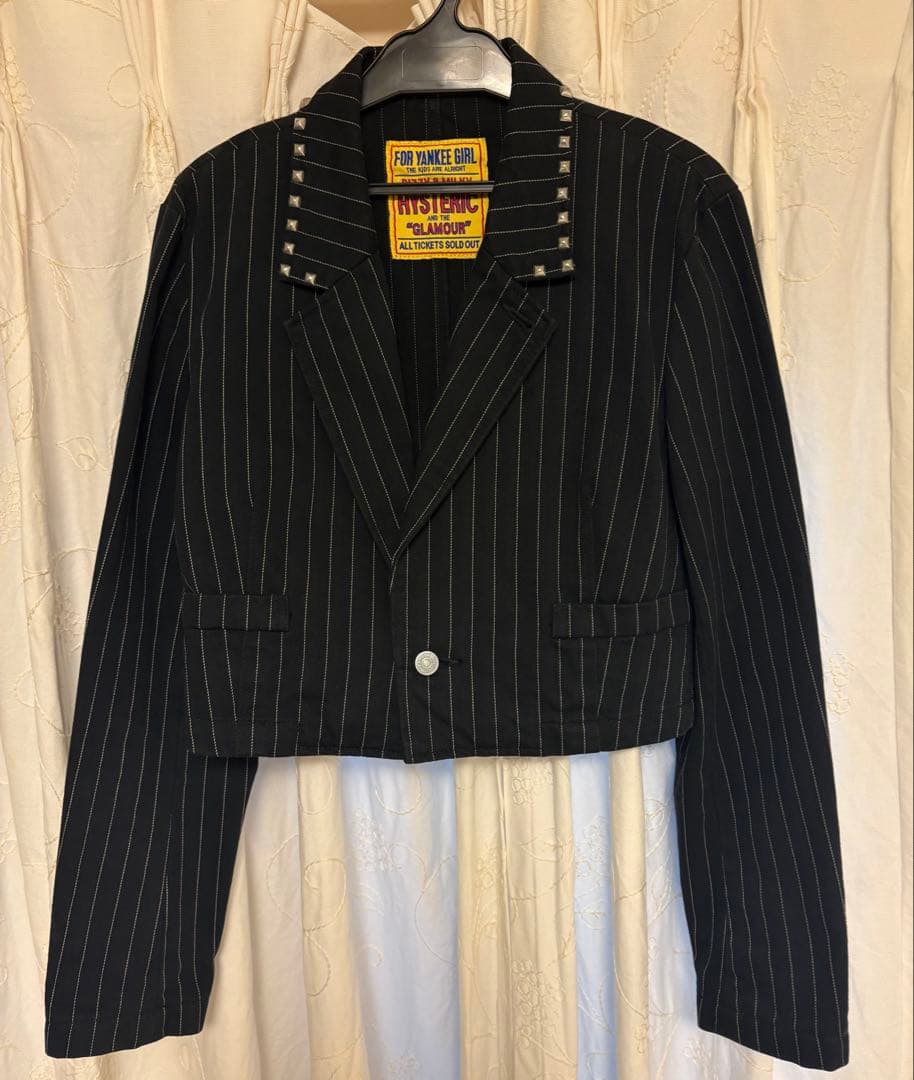 HYSTERIC GLAMOUR スタッズカラー クロップド テーラージャケット
