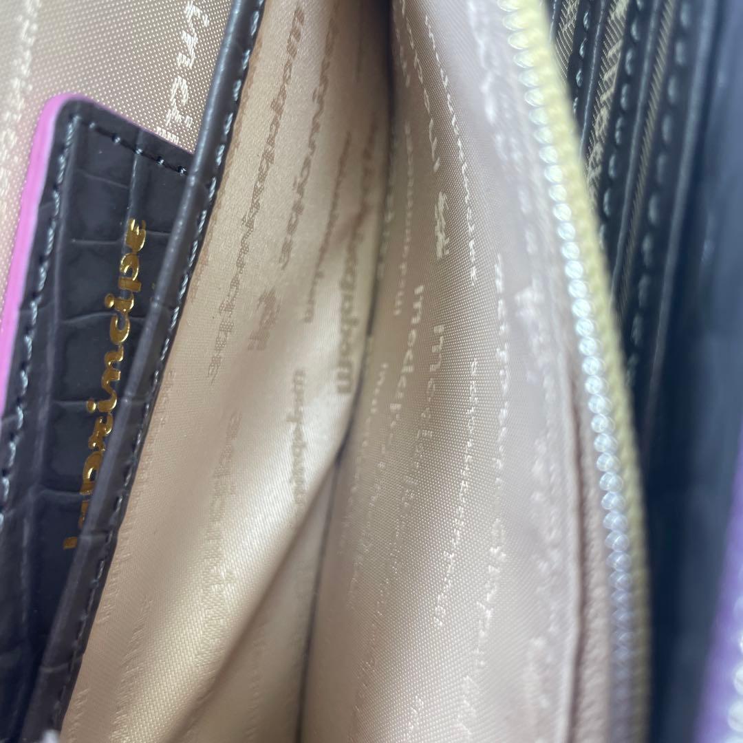 モーダプリンチペ　L字ファスナー　クロコ型押し　長財布　ロングウォレット