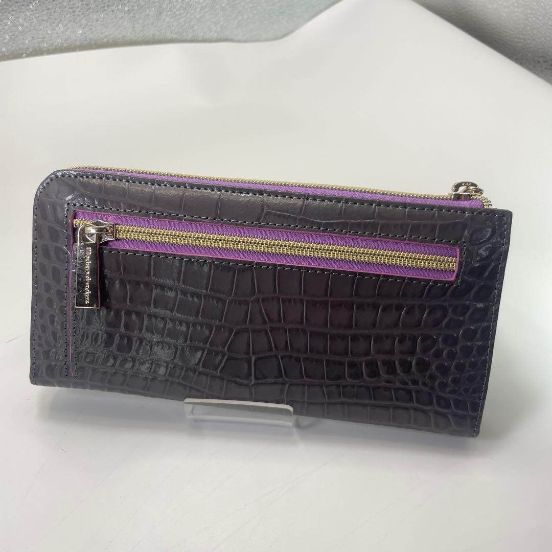 モーダプリンチペ　L字ファスナー　クロコ型押し　長財布　ロングウォレット