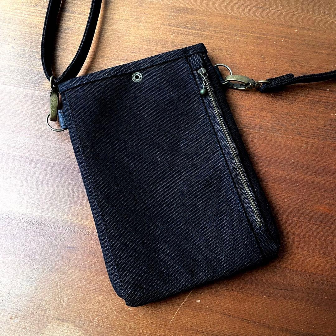 8号帆布トートバッグ(横長)キナリ×ブラック　たみと