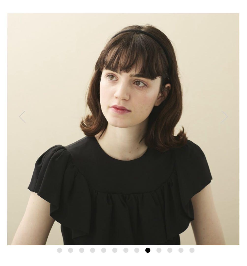 ALEXANDRE DE PARIS カチューシャ ブラック　サテン