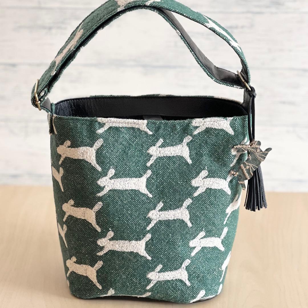 オーダー用　ミナペルホネンと本革のワンハンドルバッグ