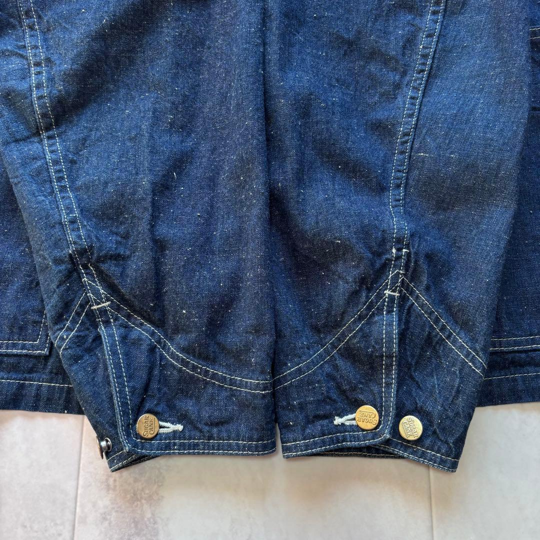 【美品】濃紺 シュガーケーン インディゴデニムカバーオール ネップ 38 M品番