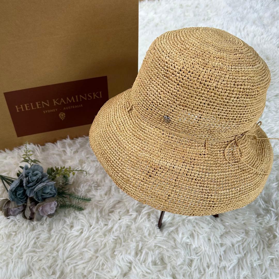 美品★素敵です♪ヘレンカミンスキー 麦わら帽子 ハット 箱・袋付き